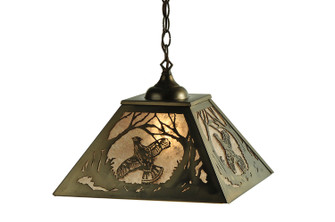 Ruffed Grouse Two Light Pendant in Antique Copper (57|110129)