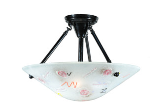 Metro Fusion Two Light Semi-Flushmount in Frosted Inside Solar Black (57|109968)