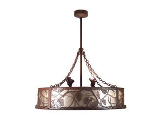 Whispering Pines 12 Light Chandelier in Rust Wrought Iron Ob/Lok (57|109778)