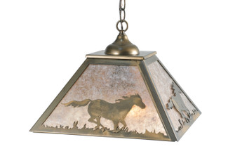 Running Horses Two Light Pendant in Antique Copper (57|109563)