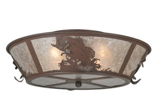 Leaping Bass Four Light Flushmount in Cafe Noir (57|109226)