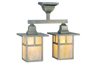 Hyde Park Two Light Semi-Flushmount in Antique Brass (57|109152)