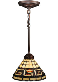 Greek Key One Light Mini Pendant in Mahogany Bronze (57|109063)