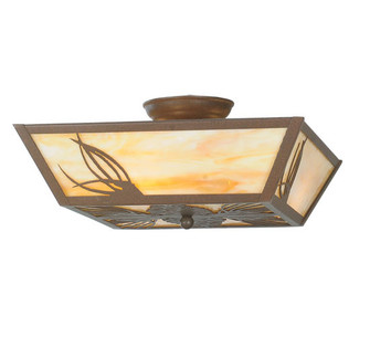 Mountain Pine Three Light Flushmount in Cafe-Noir (57|108948)