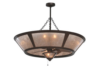 Sutter Ten Light Chandelier in Cafe Noir Oiled Bronze//Dark Oak Blades (57|108444)