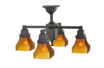 Bungalow Four Light Chandelier in Craftsman Brown (57|108063)