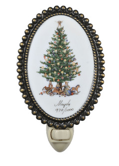 Christmas One Light Night Light in Antique,Antique Brass (57|107252)