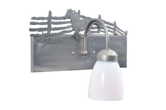 Running Horses One Light Wall Sconce in Steel (57|106675)