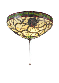 Pinecone Dome Three Light Flush Mount in Mahogany Bronze (57|106337)