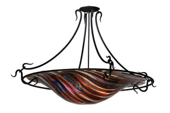 Metro Fusion Three Light Semi-Flushmount in Black Tex (57|106152)