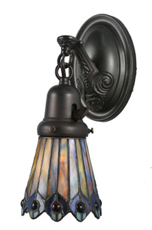 Tiffany Jeweled Peacock One Light Wall Sconce in Craftsman Brown (57|106004)