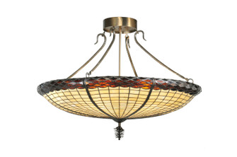 Greenbriar Oak Six Light Semi-Flushmount in Antique Copper (57|105627)