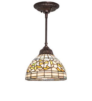 Tiffany Turning Leaf One Light Mini Pendant in Mahogany Bronze (57|105221)