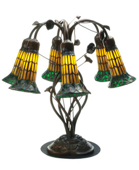 Stained Glass Pond Lily Six Light Table Lamp in Antique (57|102415)