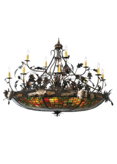 Greenbriar Oak 18 Light Chandelier in Antique Copper (57|100424)