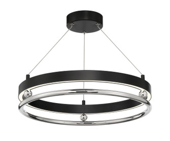 Grande Illusion LED Semi Flush Mount in Coal W/ Polished Nickel Highli (29|N7992572L)