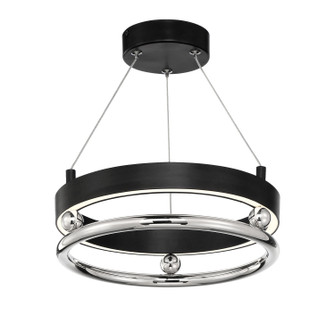 Grande Illusion LED Semi Flush Mount in Coal W/ Polished Nickel Highli (29|N7991572L)