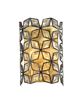 Brookcrest Two Light Wall Sconce in Sand Coal W/ Gold Leaf (29|N7842711)
