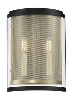 Soho by Robin Baron Two Light Wall Sconce in Coal And Soft Brass (29|N7812726)