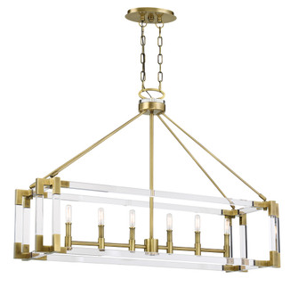 Prima Vista Six Light Island Pendant in Aged Antique Brass (29|N7356790)