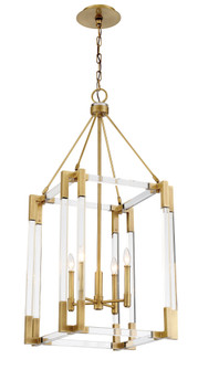 Prima Vista Four Light Pendant in Aged Antique Brass (29|N7351790)