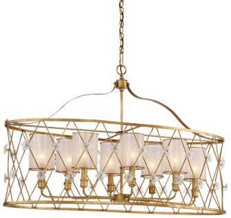 Victoria Park Eight Light Island Pendant in Elara Gold (29|N6568596)