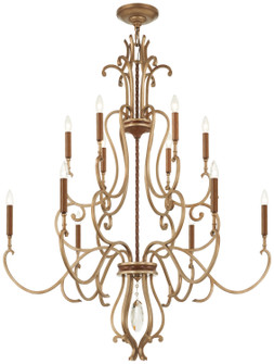 Magnolia Manor 12 Light Chandelier in Pale Gold W/ Distressed Bronze (29|N6559690)