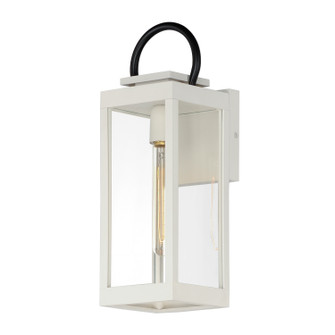 Nassau Vivex One Light Outdoor Wall Sconce in White / Black (16|40314CLWTBK)