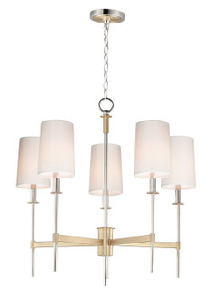 Uptown Five Light Chandelier in Satin Brass / Polished Nickel (16|32395OFSBRPN)