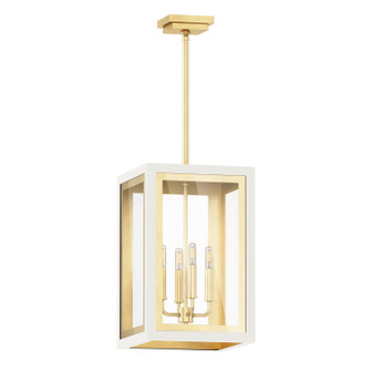 Neoclass Four Light Outdoor Pendant in White/Gold (16|30058CLWTGLD)