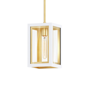 Neoclass One Light Outdoor Pendant in White/Gold (16|30051CLWTGLD)