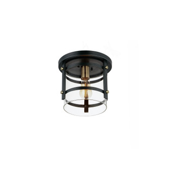 Capitol One Light Flush Mount in Black / Antique Brass (16|2641BKAB)