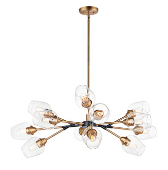 Savvy LED Chandelier in Antique Brass / Black (16|26347CLABBK)