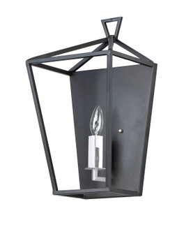Abode One Light Wall Sconce in Textured Black / Polished Nickel (16|25159TXBPN)
