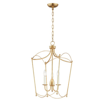 Plumette Three Light Pendant in Gold Leaf (16|12163GL)