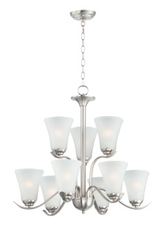 Vital Nine Light Chandelier in Satin Nickel (16|12076FTSN)