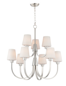 Shelter Nine Light Chandelier in Satin Nickel (16|11826SWSN)