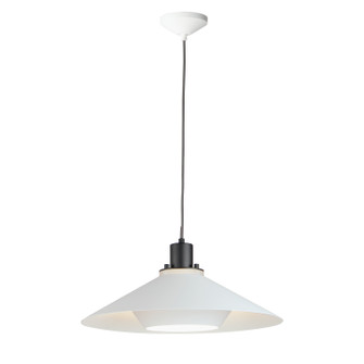 Oslo One Light Pendant in Black / White (16|11414BKWT)