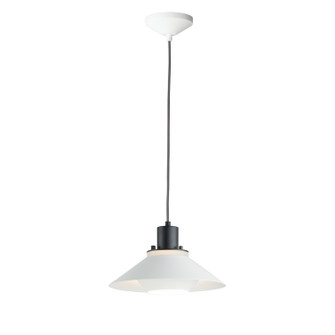 Oslo One Light Pendant in Black / White (16|11410BKWT)