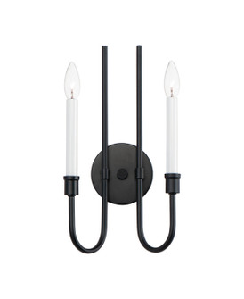 Tux Two Light Wall Sconce in Black (16|11282BK)