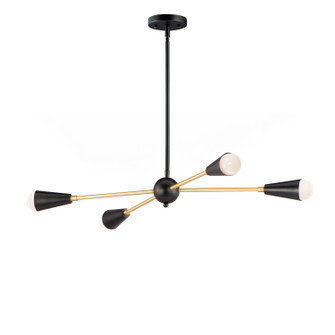 Lovell LED Pendant in Black / Satin Brass (16|11264BKSBRBUL)