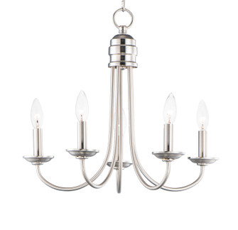 Logan Five Light Chandelier in Satin Nickel (16|10345SN)