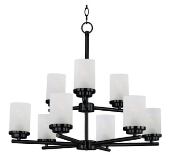 Corona Nine Light Chandelier in Black (16|10206FTBK)