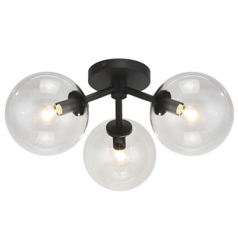 Novo Three Light Ceiling Mount in Black (423|X81703BKCL)