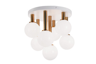 Stellar Seven Light Flush Mount in Aged Gold Brass (423|X75307AGOP)