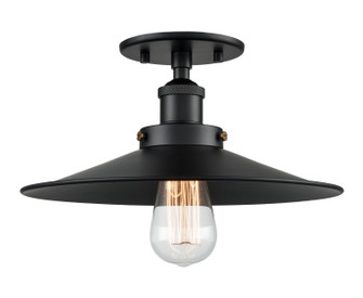 Bulstrode'S Workshop One Light Flush Mount in Black (423|X46112BKBK)