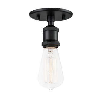 Bulstrode'S Workshop One Light Flush Mount in Black (423|X46100BK)