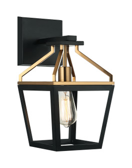 Mavonshire One Light Wall Sconce in Black + Aged Gold Brass (423|W67001BKAG)
