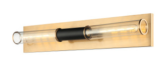 TUBO Two Light Wall Sconce in Matte Black + Aged Gold Brass (423|W61202MBAG)