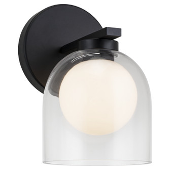 Derbishone One Light Wall Sconce in Black (423|W60701BKCL)